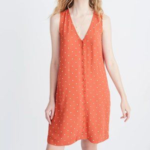 Madewell Heather Button-Front Dress in Polka Dot, Size Small